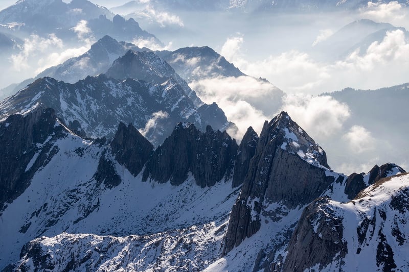 Mountain peak view